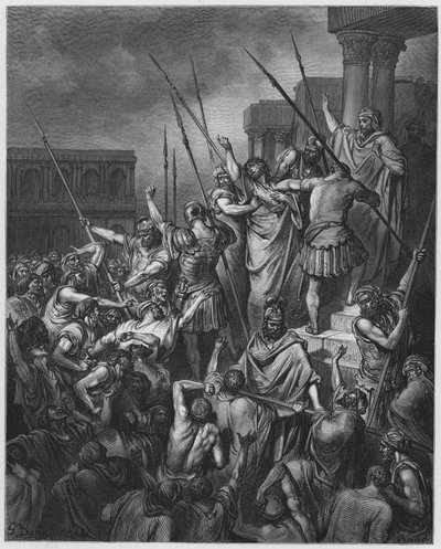 Paulus gered van de menigte door Gustave Dore